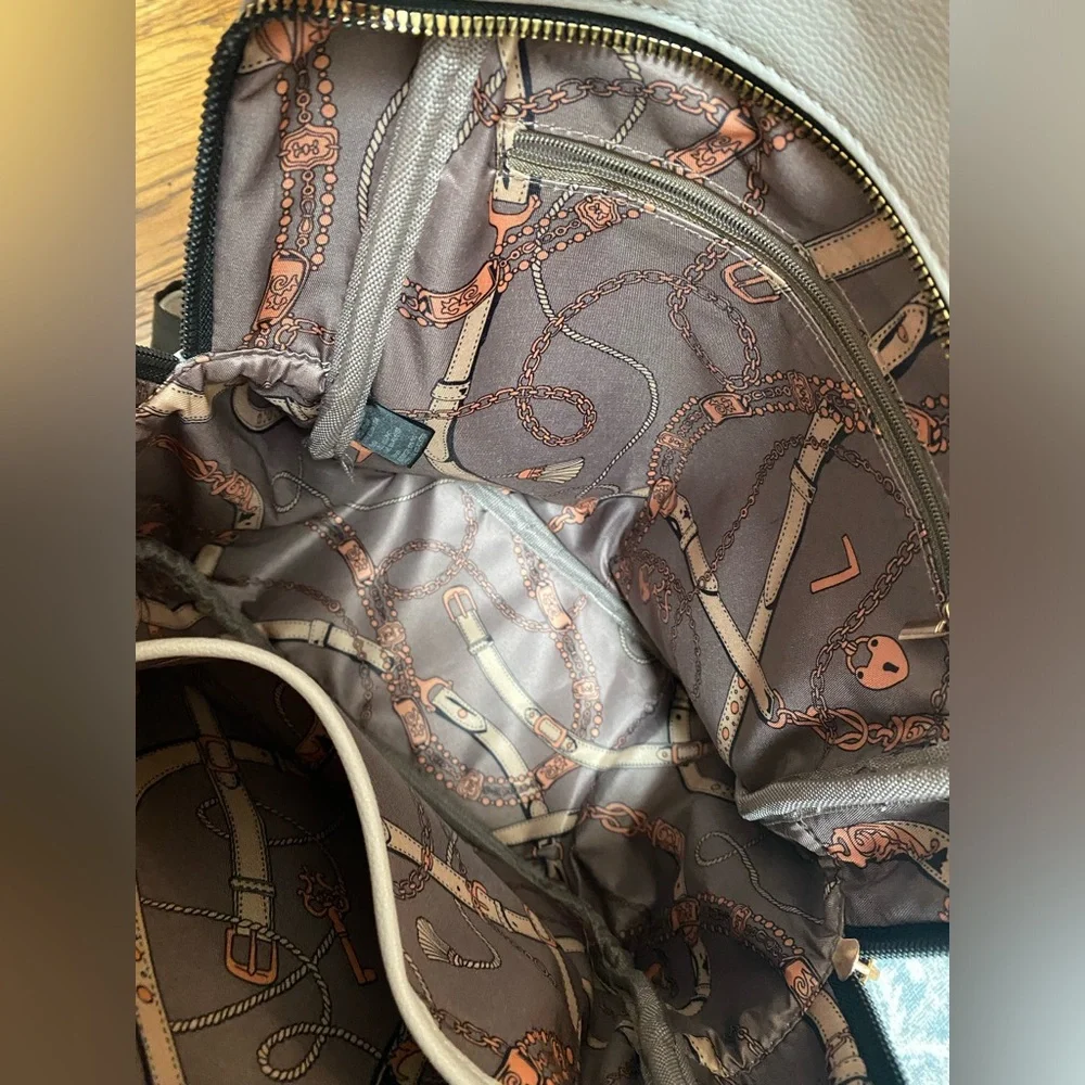 Elegant Gray Women's Small Backpack